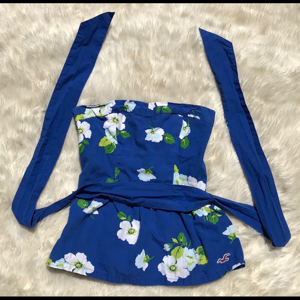 Strapless Hollister floral top